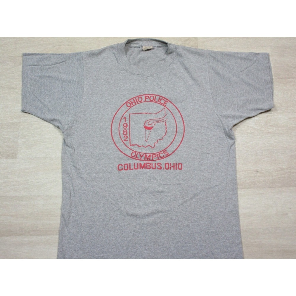 Vintage Ohio Police Olympics T Shirt (M) Columbus 1982 Screen Stars USA